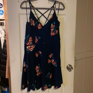 Nine Britton Floral Mini Dress - Navy and Red